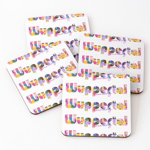 Item preview, Wuppertal, Germany, Vibrant Abstract City Typography Art designed and sold by Wanderful-roads.