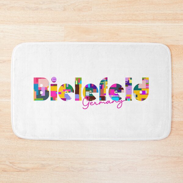 Item preview, Bielefeld, Germany, Vibrant Abstract City Typography Art designed and sold by Wanderful-roads.