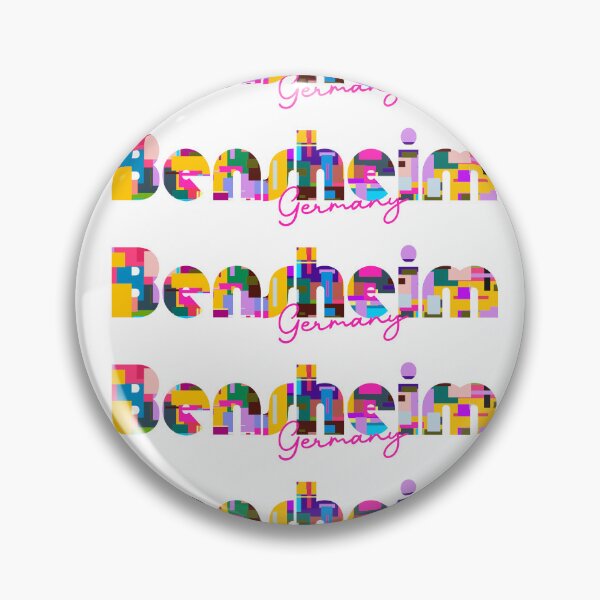 Item preview, Bensheim, Germany, Vibrant Abstract City Typography Art designed and sold by Wanderful-roads.