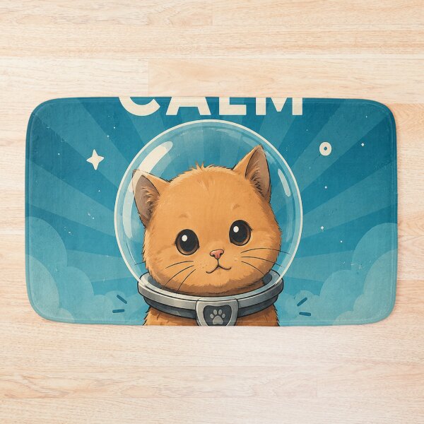 Item preview, Keep Calm and Stay Pawsitive – Cute Astronaut Cat Poster designed and sold by LoomLite.