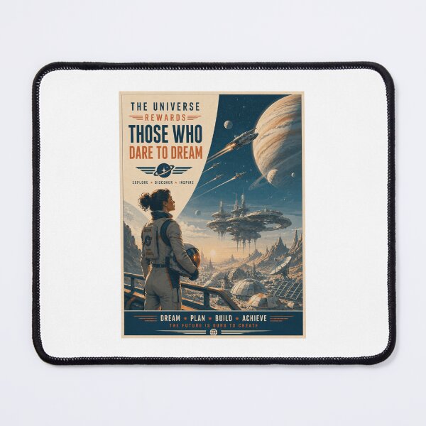 Item preview, The Universe Rewards Those Who Dare To Dream – Retro Futurism Space designed and sold by Fleetwood1994.