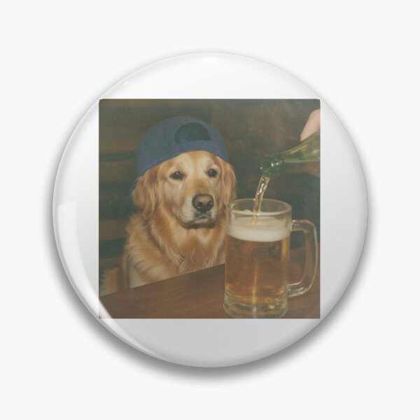 Item preview, Funny Golden Retriever Drinking Beer, Dog Meme designed and sold by kennedy-brook.