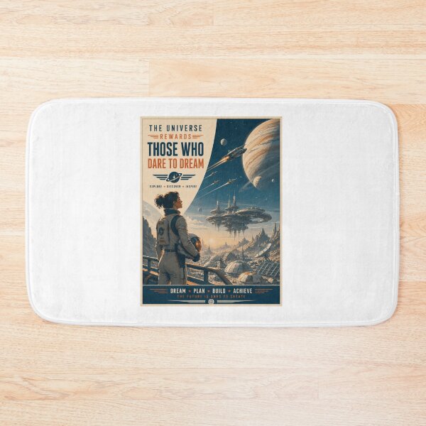 Item preview, The Universe Rewards Those Who Dare To Dream – Retro Futurism Space designed and sold by Fleetwood1994.