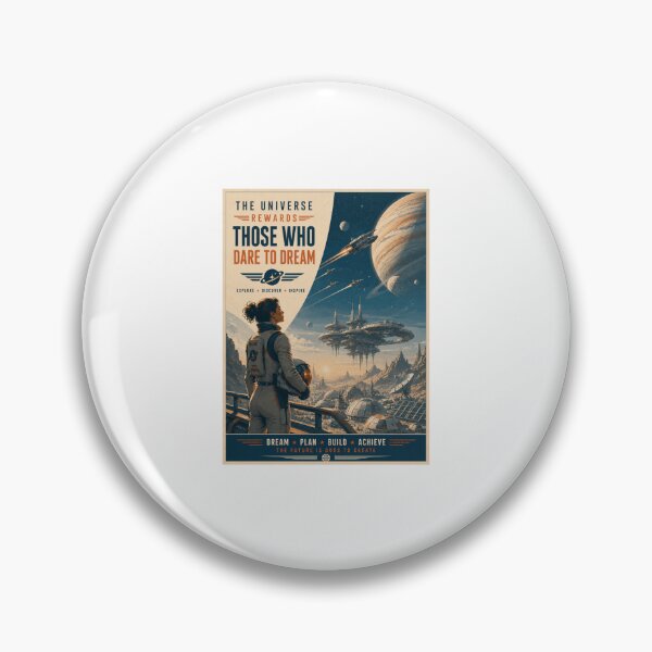 Item preview, The Universe Rewards Those Who Dare To Dream – Retro Futurism Space designed and sold by Fleetwood1994.