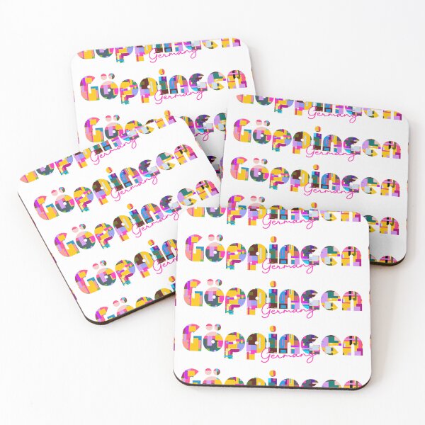 Item preview, Göppingen, Germany, Vibrant Abstract City Typography Art designed and sold by Wanderful-roads.