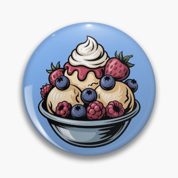Item preview, Colorful Fruit Sundae Summer Dessert Illustration designed and sold by WikaKowalczyk.