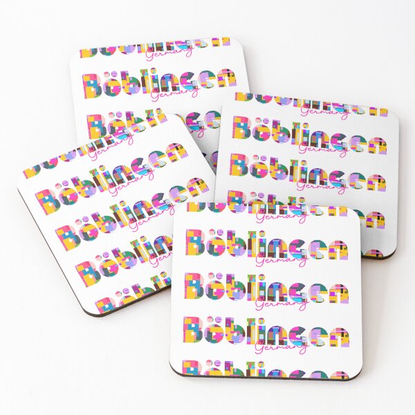 Item preview, Böblingen, Germany, Vibrant Abstract City Typography Art designed and sold by Wanderful-roads.