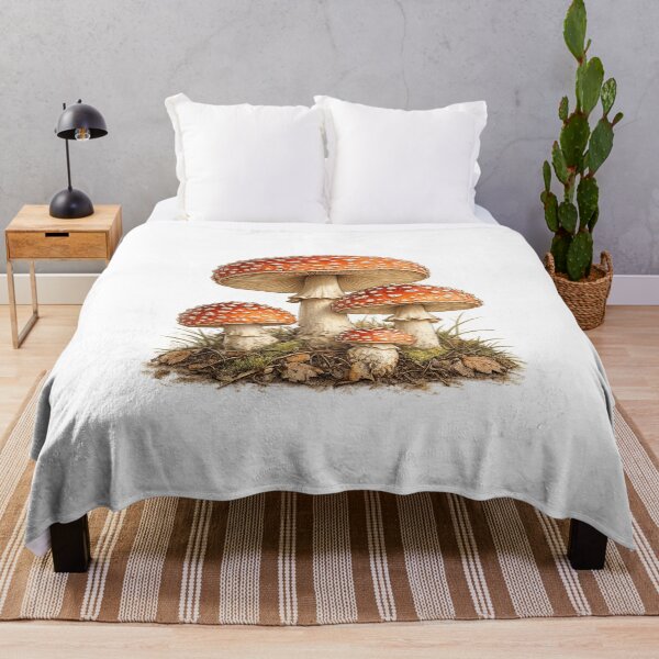 Item preview, Vintage Botanical Mushroom Illustration  Amanita Mushrooms Hand Drawn Art designed and sold by ARIN2550.