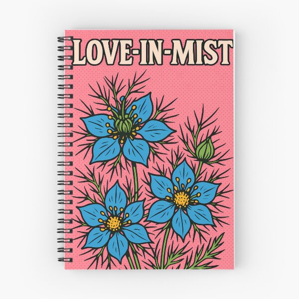 Item preview, Retro Pop Art Poster Illustration of Love-in-a-Mist Flowers (Nigella) | Bold Botanical Floral Print with Delicate Airy Blooms & Cottage Garden Aesthetic | Vintage Nature Wall Art Decor designed and sold by PaintedPixels01.