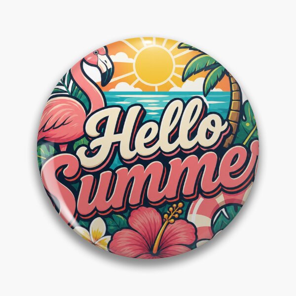 Item preview, Hello Summer Flamingo Tropical Vibes designed and sold by Tomdio.
