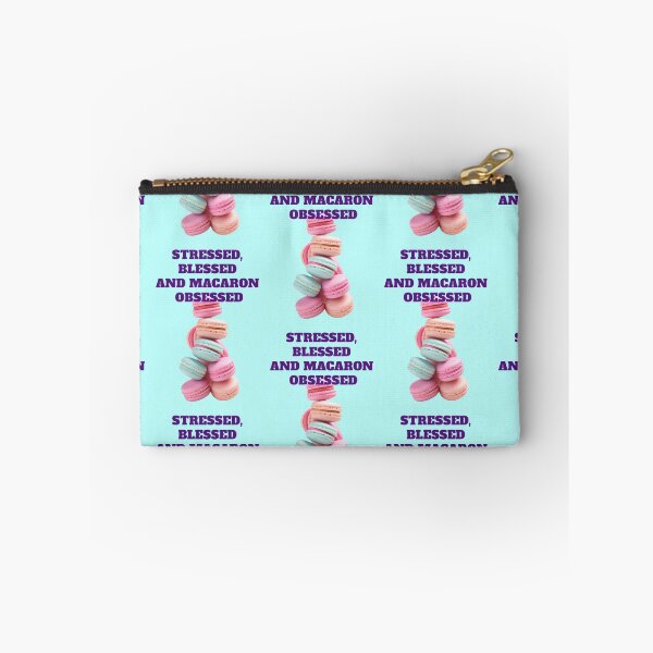 Item preview, Stressed blessed macaron obsessed quote with colorful macarons designed and sold by Mauswohn.