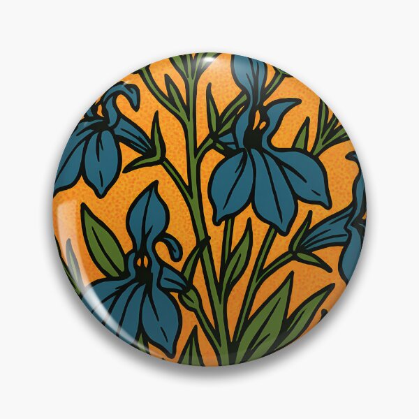 Item preview, Retro Pop Art Poster Illustration of Lobelia Flowers | Bold Botanical Floral Print with Cascading Blue Blooms & Cottage Garden Hanging Basket Aesthetic | Vintage Nature Wall Art Decor designed and sold by PaintedPixels01.
