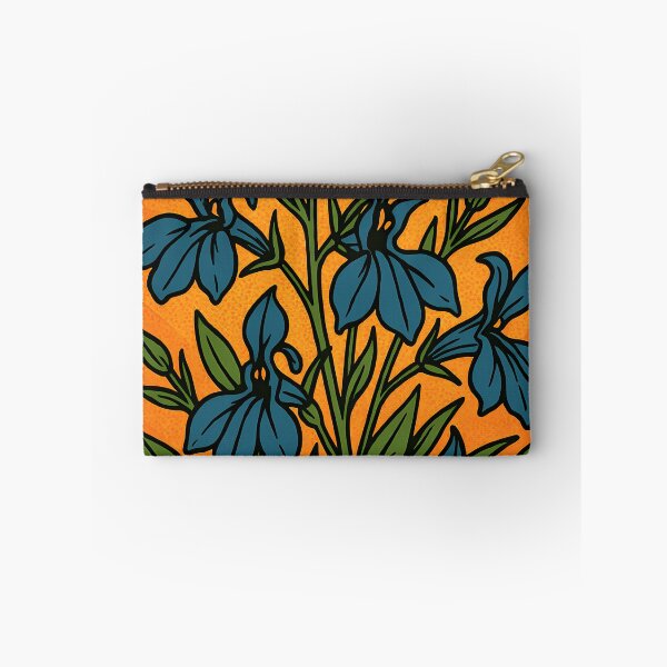 Item preview, Retro Pop Art Poster Illustration of Lobelia Flowers | Bold Botanical Floral Print with Cascading Blue Blooms & Cottage Garden Hanging Basket Aesthetic | Vintage Nature Wall Art Decor designed and sold by PaintedPixels01.