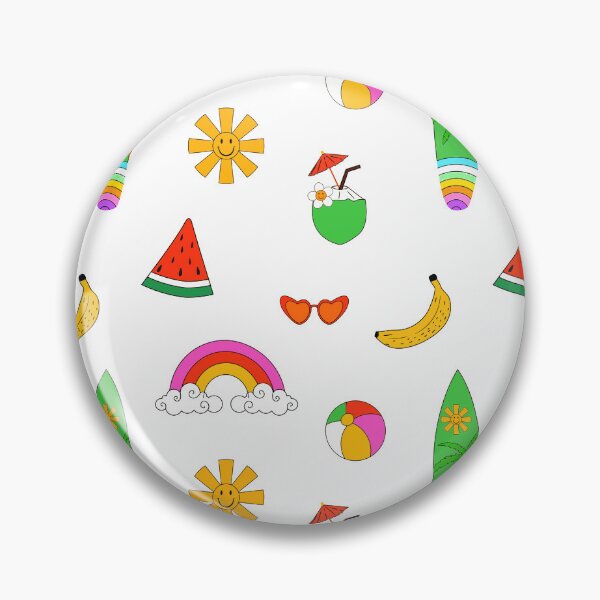 Item preview, Summer Surfboards, Beach Balls, Rainbows, And Fruit Pattern designed and sold by DEC02.