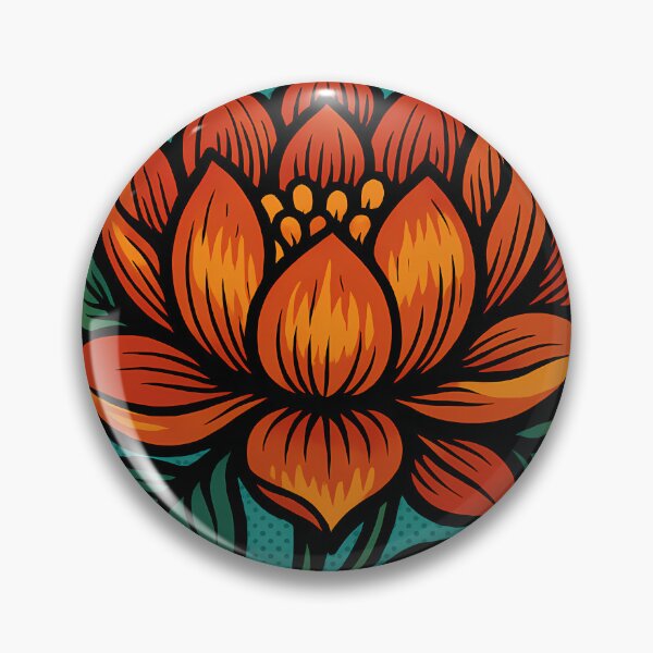 Item preview, Retro Pop Art Poster Illustration of Lotus Flowers | Bold Sacred Botanical Print with Vibrant Water Bloom & Zen Pond Aesthetic | Vintage Spiritual Nature Wall Art Decor designed and sold by PaintedPixels01.
