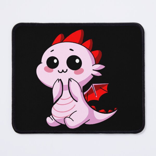 Item preview, Cute Pink Baby Dragon on Black Background designed and sold by Pryhozha.