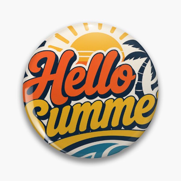 Item preview, Hello Summer Palm Tree Beach Wave designed and sold by Tomdio.