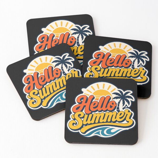 Item preview, Hello Summer Palm Tree Beach Wave designed and sold by PixelPun Studio.