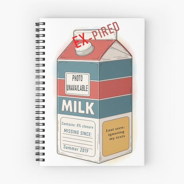 Item preview, Ex-pired funny breakup milk carton missing ex sarcastic relationship humor retro design designed and sold by icemanphotos.