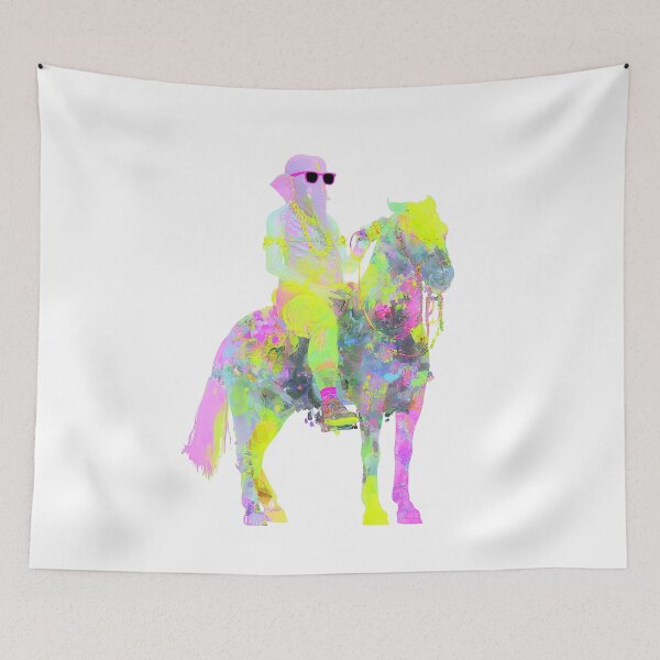 Item preview, Ganesha Riding Horse Neon Pastel Vaporwave Spiritual Streetwear designed and sold by PANNARUK THAILAND.