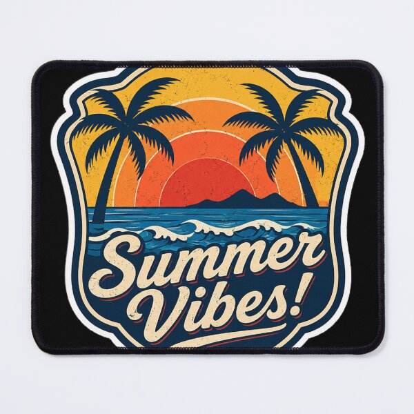 Item preview, Summer Vibes Retro Tropical Sunset designed and sold by Tomdio.