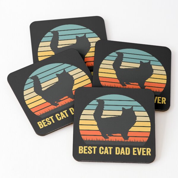 Item preview, Best Cat Dad Ever Retro Pet Lover Silhouette designed and sold by StranHabesre51.