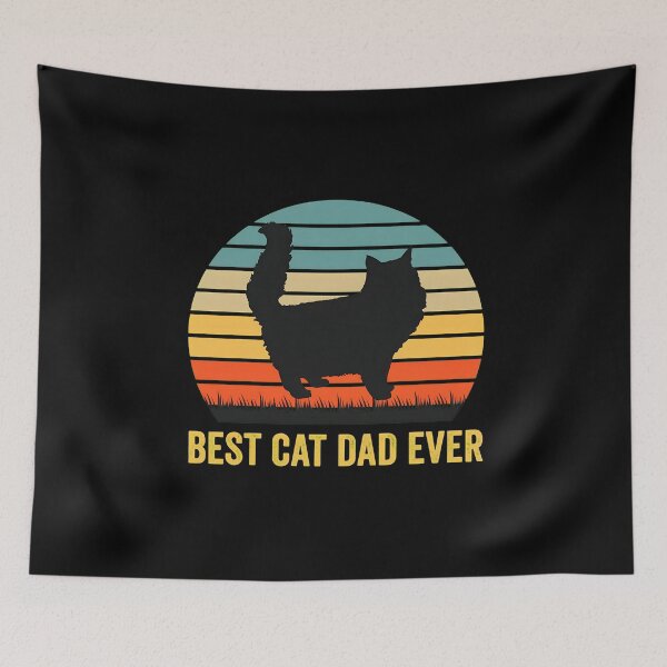 Item preview, Best Cat Dad Ever Retro Pet Lover Silhouette designed and sold by StranHabesre51.
