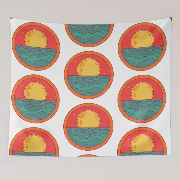 Item preview, dreamy moon and ocean harmony painting designed and sold by Senglaopattern.