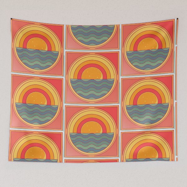 Item preview, dreamy moon and ocean harmony painting designed and sold by Senglaopattern.