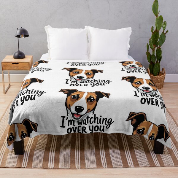 Item preview, Jack Russell Terrier with I'm watching over you text designed and sold by Prints by Mat.