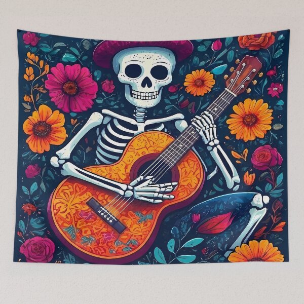 Item preview, Guitar Skeleton  - International Music day designed and sold by Art-Arcade6.