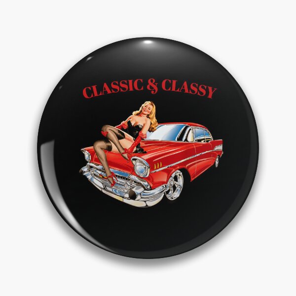 Item preview, Classic and Classy  Classic Cars 57 Vintage Pin Up designed and sold by STVSpinsDesign.