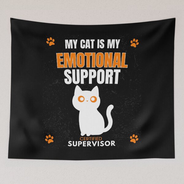 Item preview, My Cat Is My Emotional Support Certified Supervisor Cat Humor Design designed and sold by Uvclick.