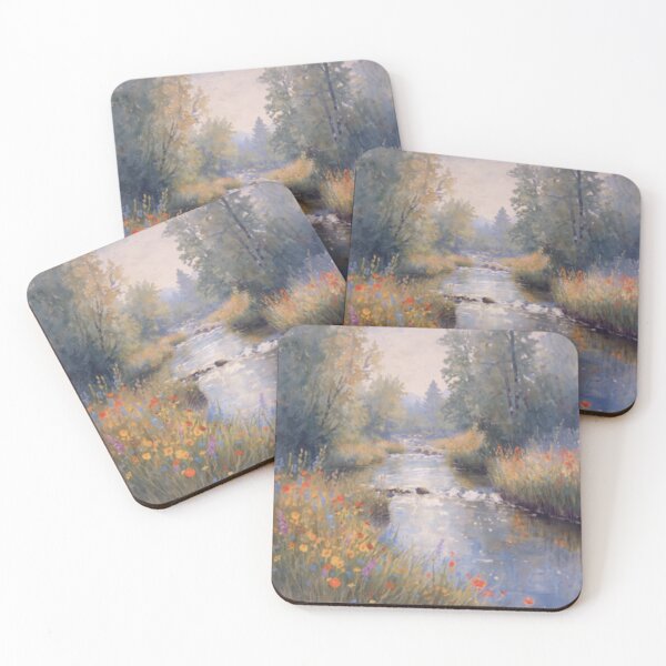 Item preview, River Oregon Wildflowers Nature Landscape designed and sold by SeaStarAlex.