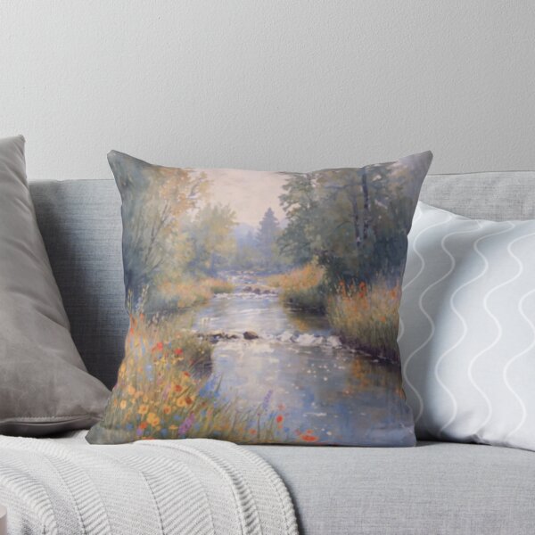 Item preview, River Oregon Wildflowers Nature Landscape designed and sold by SeaStarAlex.