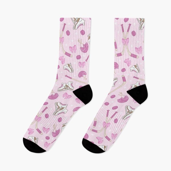 Item preview, Pink Ice Hockey Pattern Coquette Style designed and sold by Fern and Quill.