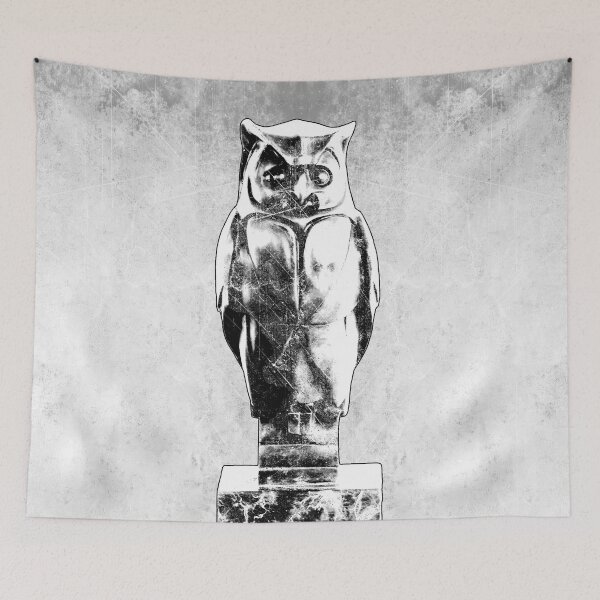Item preview, Bronze Owl Statue Dark Marble Base Wisdom Occult Art designed and sold by Ghoul Enterprises.