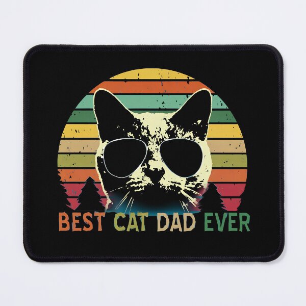 Item preview, BEST CAT DAD EVER Vintage Sunset Cat designed and sold by StranHabesre51.