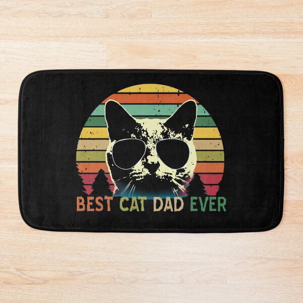 Item preview, BEST CAT DAD EVER Vintage Sunset Cat designed and sold by StranHabesre51.