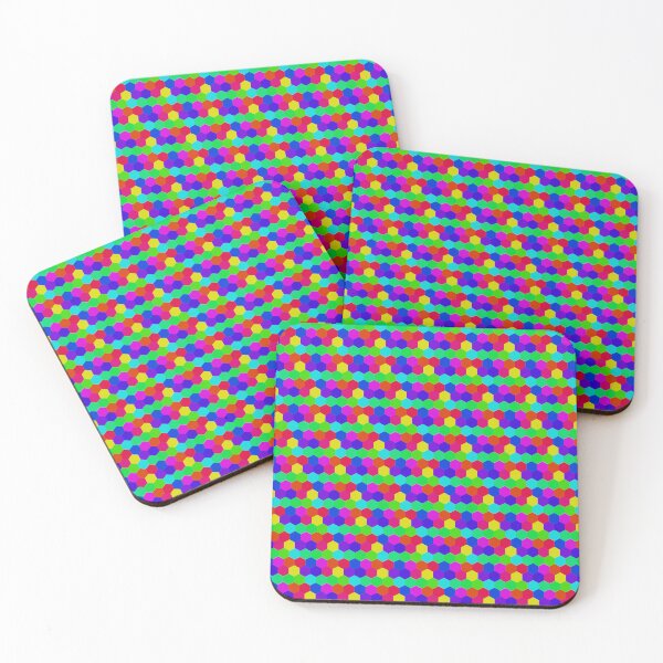 Item preview, Hex — Neon Honeycomb Abstract Art Print designed and sold by VeluxCreative.