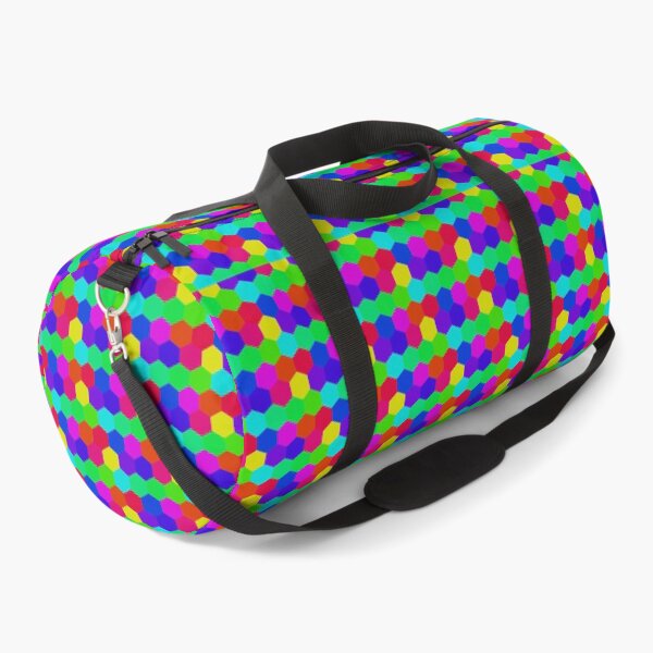 Item preview, Hex — Neon Honeycomb Abstract Art Print designed and sold by VeluxCreative.