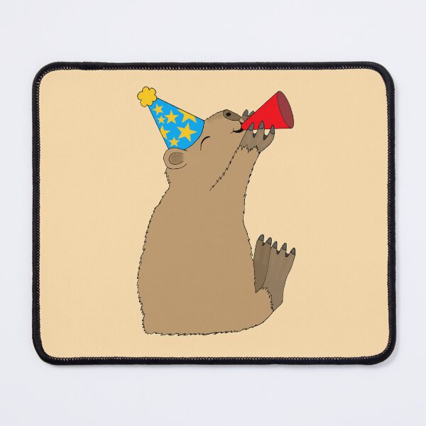 Item preview, Capybara Celebrating Die Cut designed and sold by JoyousArt4u.
