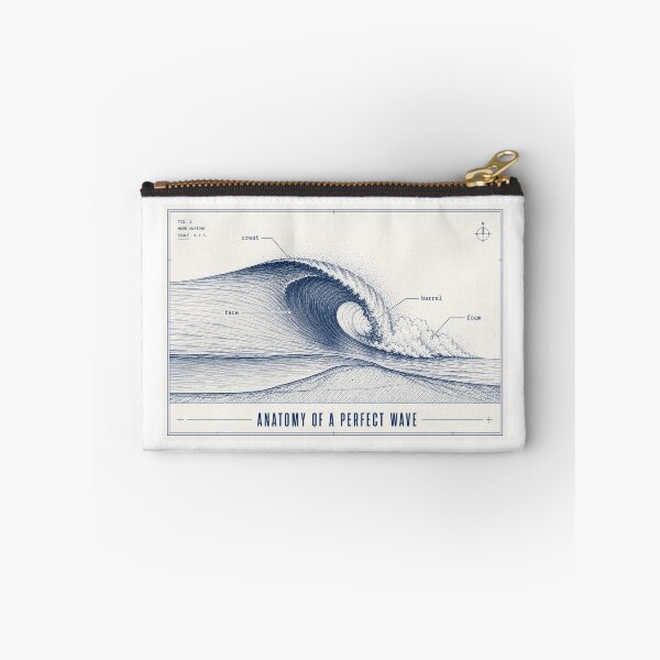 Item preview, Anatomy of a Perfect Wave Surf Science Diagram Illustration Tee Sticker Surfer Gift designed and sold by sharifex.