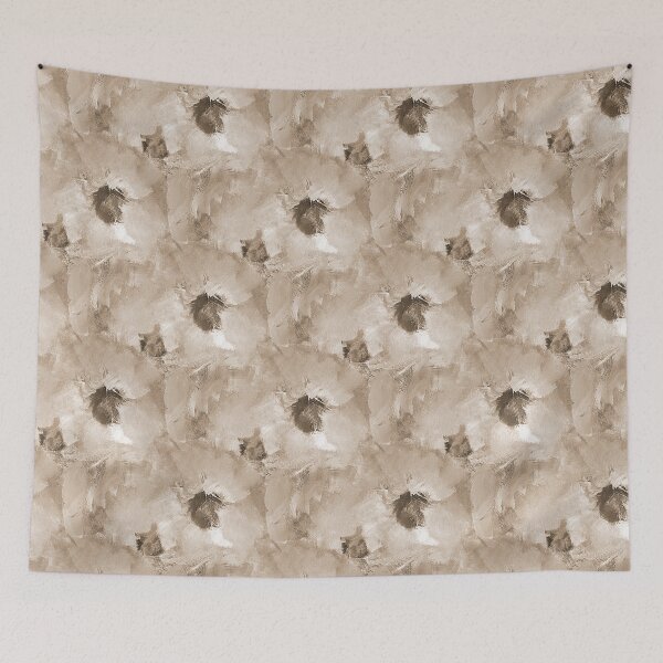 Item preview, Painterly Floral Abstract Pattern in Beige Brown designed and sold by Artistestella.