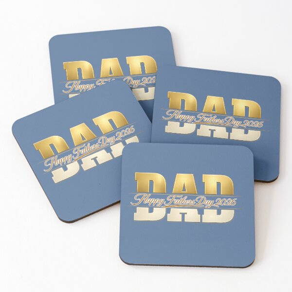Item preview, Dad Happy Fathers Day 2026 Gold Premium Typography T-Shirt Gift designed and sold by VaultVibes.