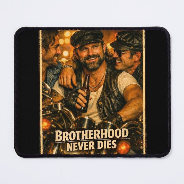 Item preview, 1970s Vintage Gay Leather Bikers Brotherhood Never Dies Gay Pride Photographic Design designed and sold by ItsAKinkThing.