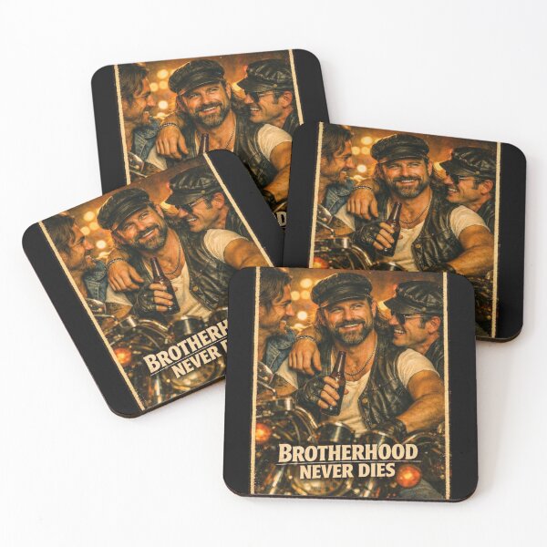 Item preview, 1970s Vintage Gay Leather Bikers Brotherhood Never Dies Gay Pride Photographic Design designed and sold by ItsAKinkThing.