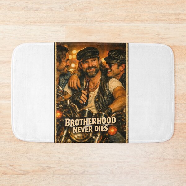Item preview, 1970s Vintage Gay Leather Bikers Brotherhood Never Dies Gay Pride Photographic Design designed and sold by ItsAKinkThing.