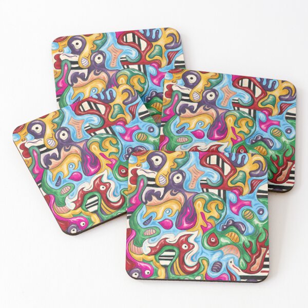 Item preview, Abstract art with joyful colors, modern funky designed and sold by NadiaChevrel.