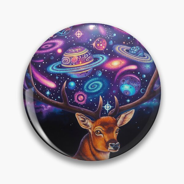 Item preview, Space Deer Spirit Animal | Retro Arcade Carpet Cosmic Art designed and sold by Ruta.